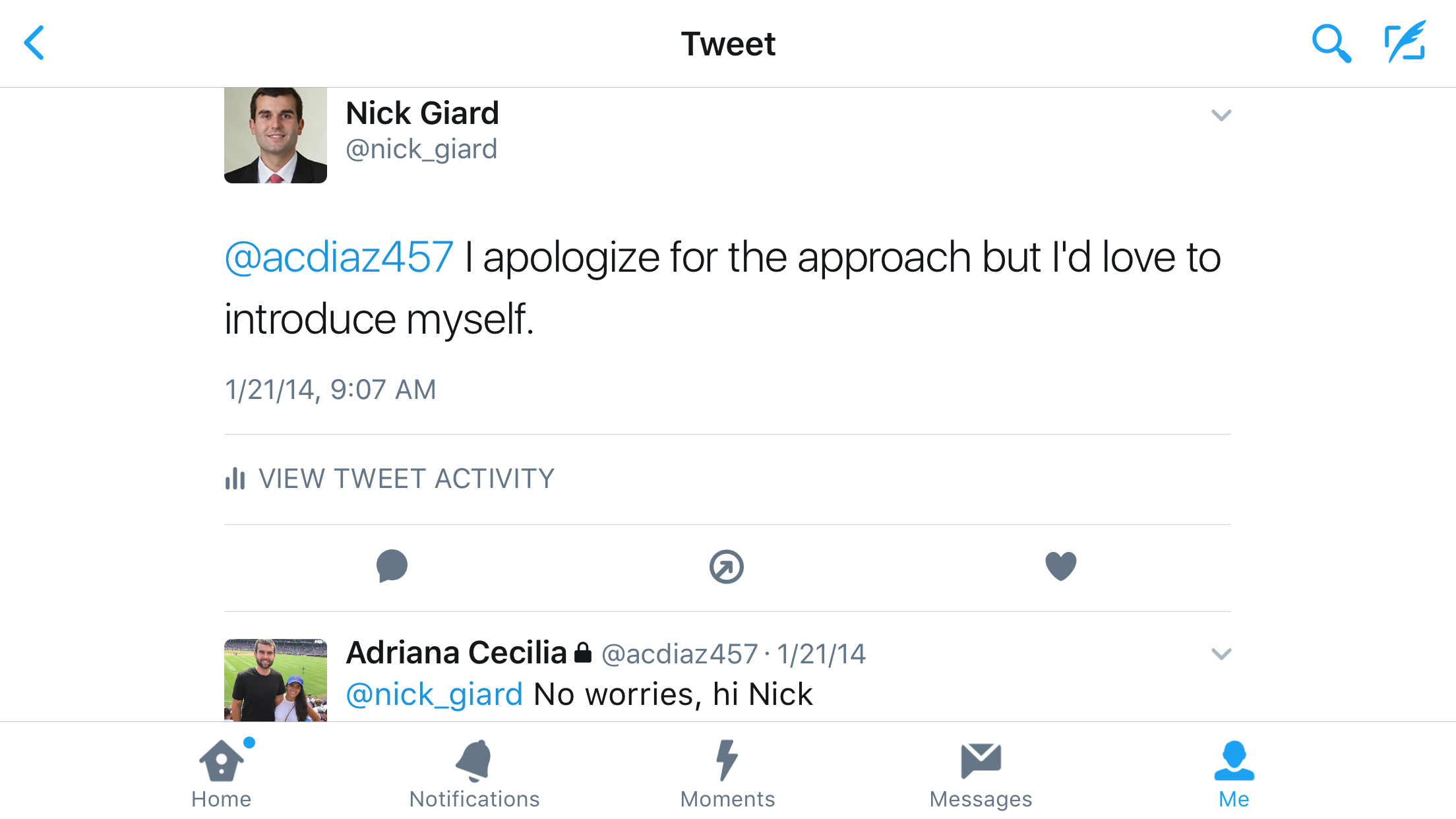 Picture of #LoveAtFirstTweet
