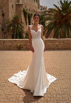 Moonlight Couture H1571 Mermaid and Trumpet Wedding Dress