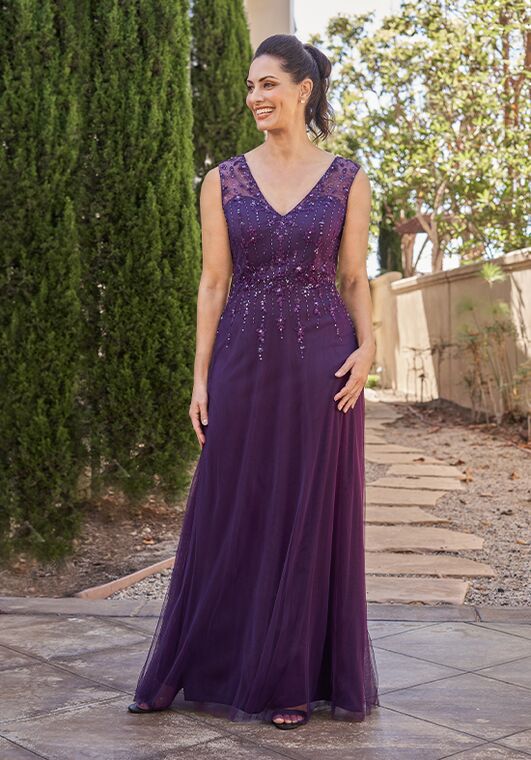 Jade Couture Mother of the Bride by Jasmine K258018 Purple Mother Of The Bride Dress - 5