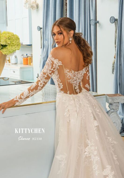 KITTY CHEN SHARON, H2338 Fit-and-Flare Wedding Dress - 5