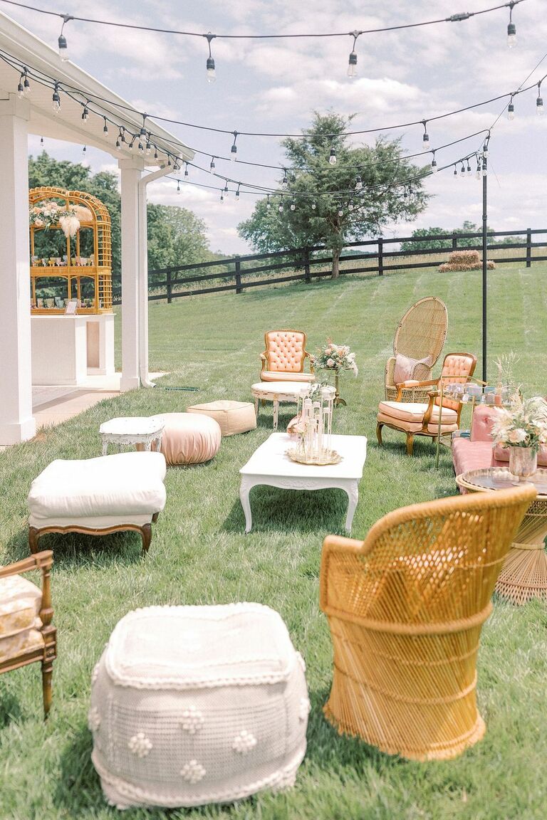 Rustic and eclectic cocktail lounge area