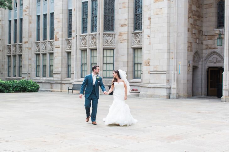 Brianna and Eric met as first-year students at the University of Pittsburgh’s business school. They quickly became friends and fell in love, and got engaged a few years later. Their reception was held just a block away from campus. “The best part of our venue was stepping outside and seeing the buildings where our story started,” Brianna says. “I'm reminded of that every day with our wedding photos.”