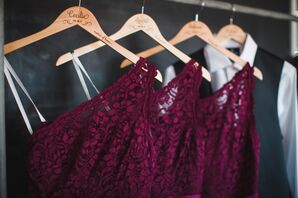 Burgundy Lace Bridesmaid Dresses
