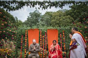 Vibrant Orange Mandap