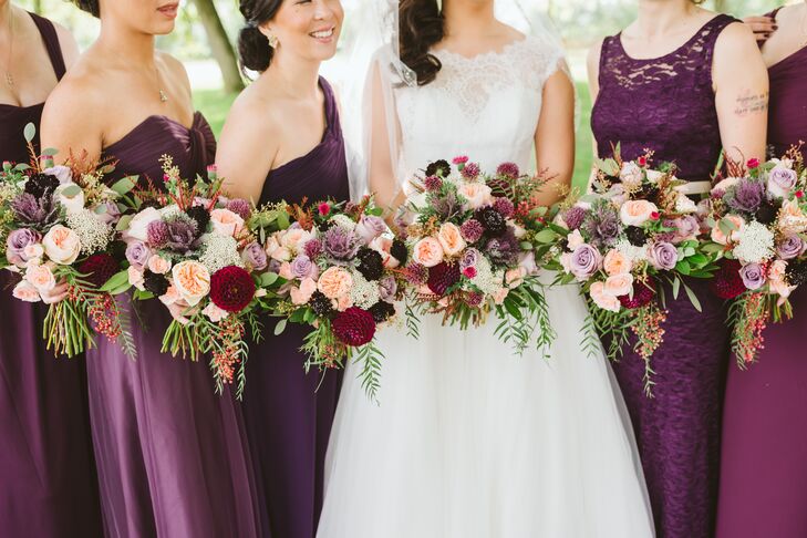Autumnal Autumn Rose and Dahlia Bouquets