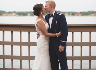 When deciding their wedding style, Hattie Katuzienski (21 and a teacher) and Daniel Katuzienski (21 and a US Air Force officer) let their imagination 