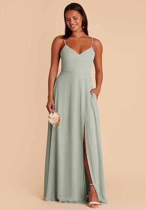 Birdy Grey Adelle Dress in Chiffon Sage V-Neck Bridesmaid Dress