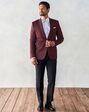 The Black Tux Burgundy Shawl Jacket Tuxedo Red Tuxedo - thumbnail - 2