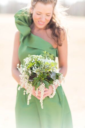 Green Leafy Bridesmaid Bouquet