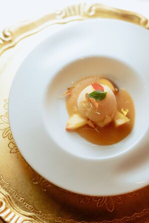 Sorbet as Dessert at Italy Destination Wedding