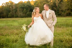 Strapless Lace Lazaro Ball Gown