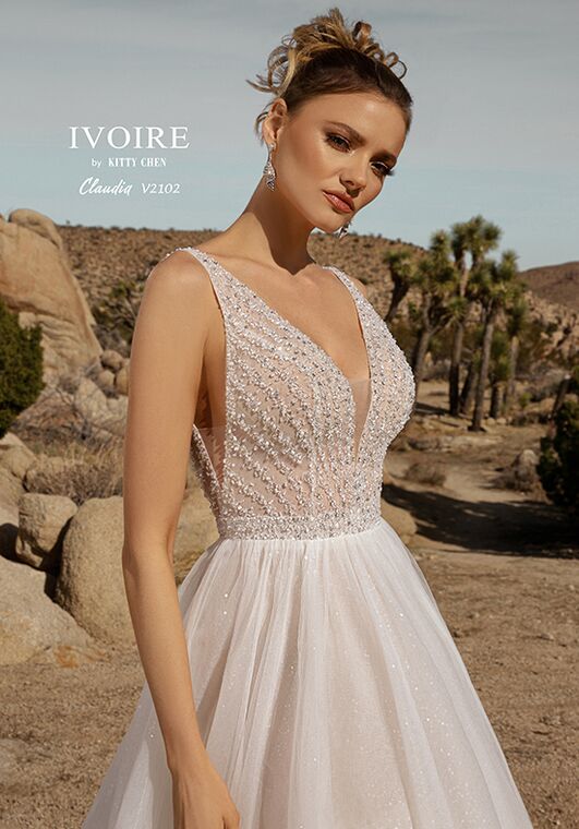 IVOIRE by KITTY CHEN CLAUDIA,V2102 A-Line Wedding Dress - 4