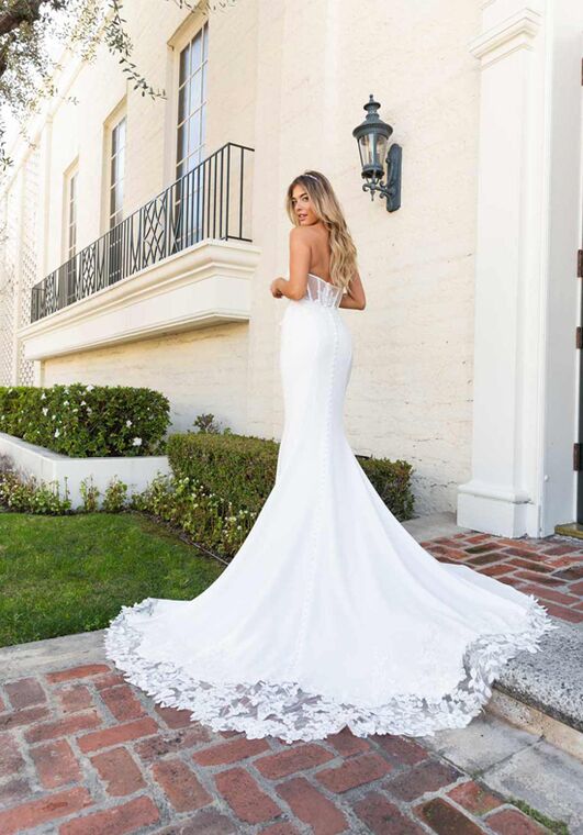 Stella York 7634 Column Wedding Dress - 4