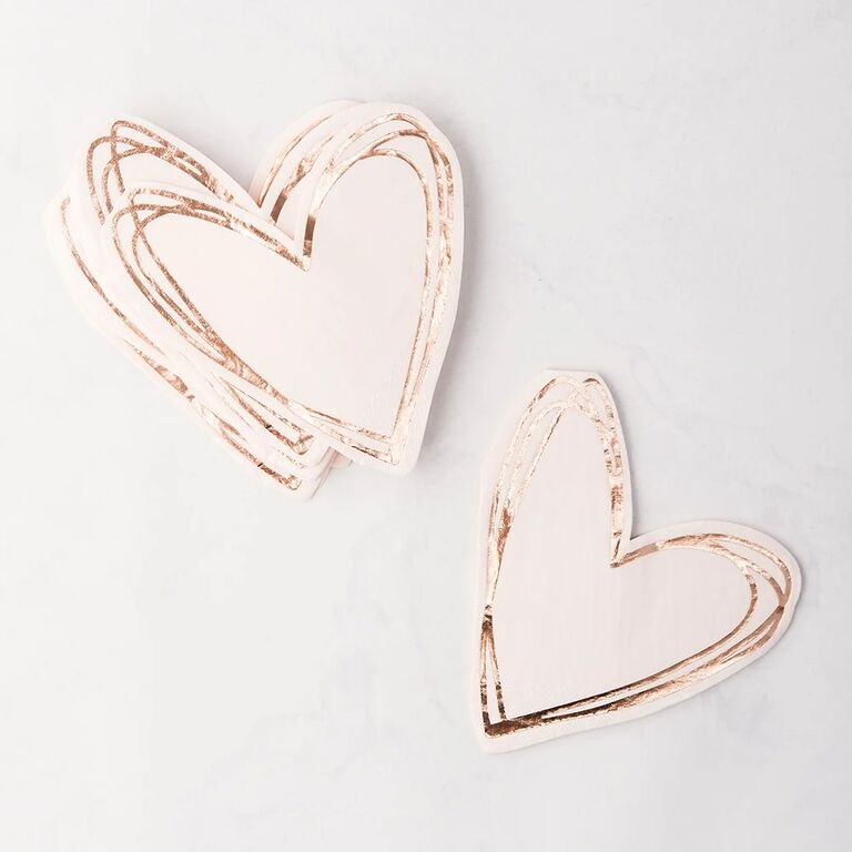 Lovely heart-shaped paper wedding decorations.