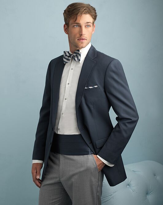 Allure Men Slate Blue Tuxedo - 5