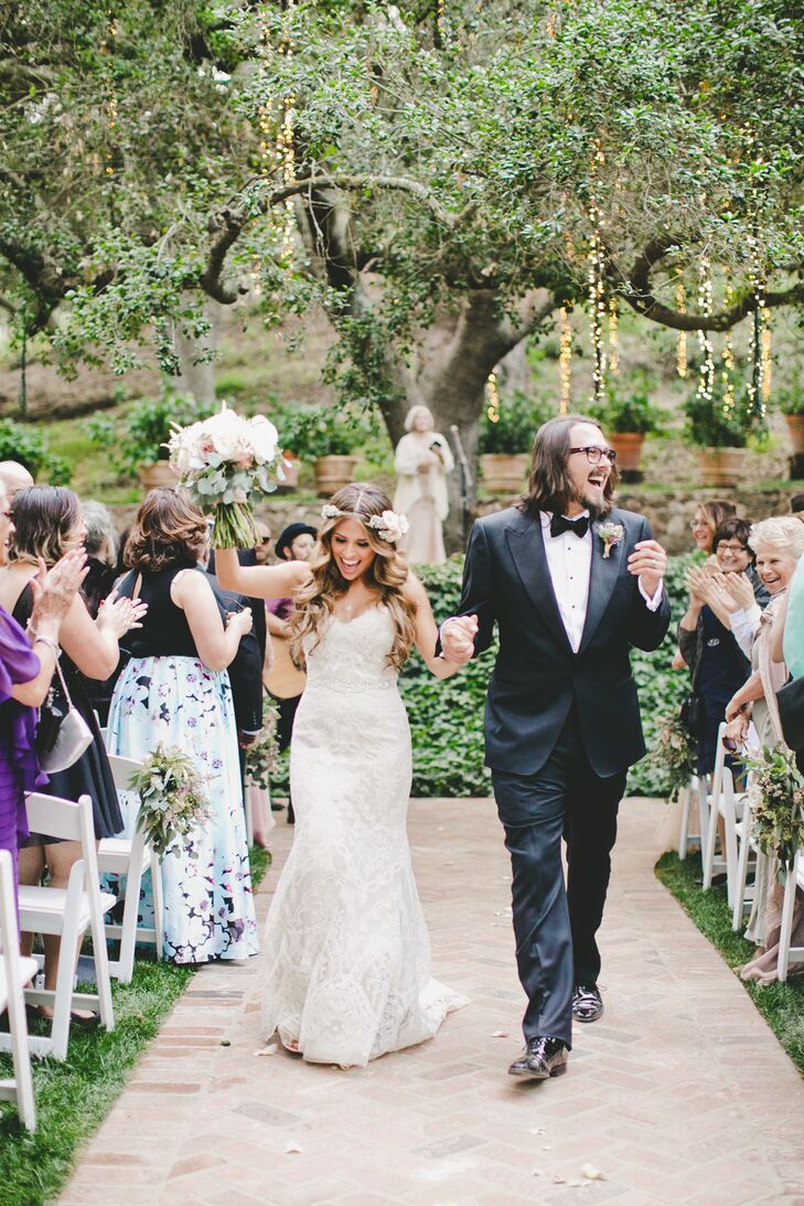 "My husband wore Tom Ford from head to toe, and you can never go wrong with a suit by Mr. Ford," Marisa says. "He looked so dapper and handsome." And so he did, rocking the aisle like a runway while wearing his black suit and bow tie.