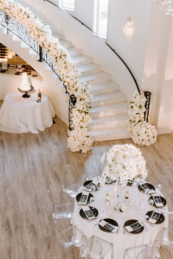 Glam Wedding Reception at Knotting Hill Place in Little Elm, Texas