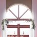 White Hydrangea, Baby’s Breath Arch Reception Decor