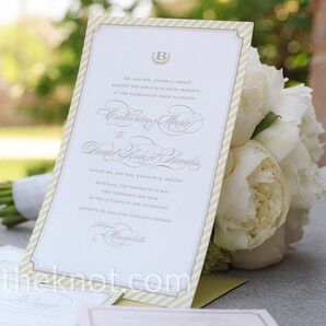 White and Gold Invitations