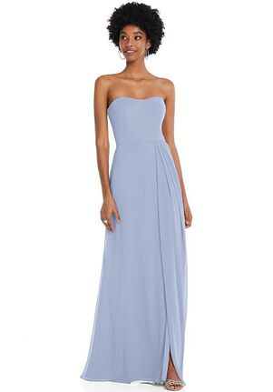 Dessy Group Strapless Sweetheart Maxi Dress with Pleated Front Slit - 1563 Sweetheart Bridesmaid Dress