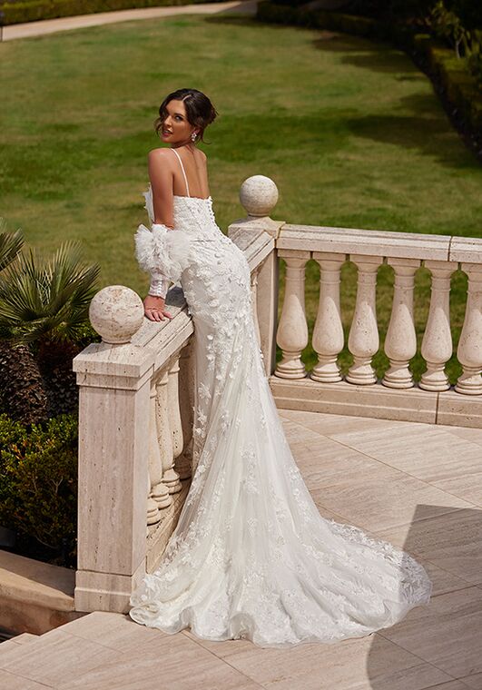 Val Stefani Pearl Mermaid and Trumpet Wedding Dress - 2