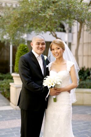 Classic Black-and-White Groom's Tuxedo