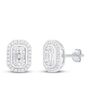 Kay Jewelers Diamond Earrings 1/3 ct tw Round/Baguette 10K White Gold Wedding Earrings photo - thumbnail - 1