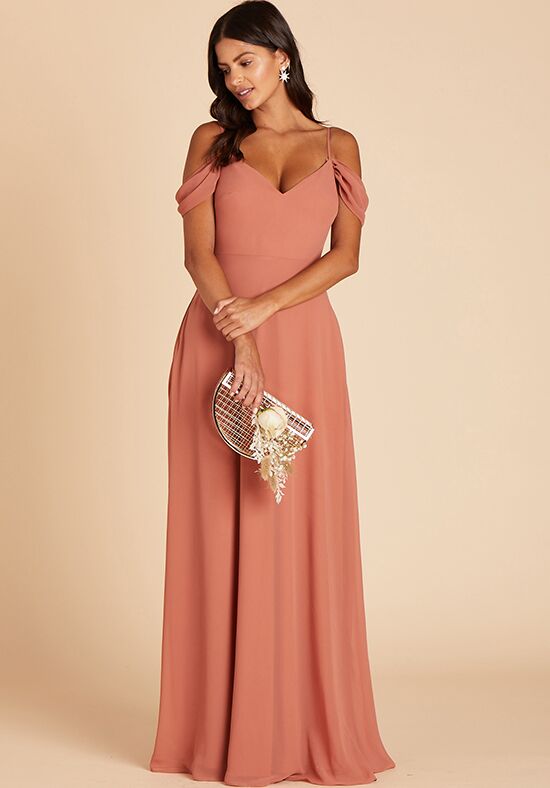 Birdy Grey Devin Convertible Dress in Terracotta V-Neck Bridesmaid Dress - 1