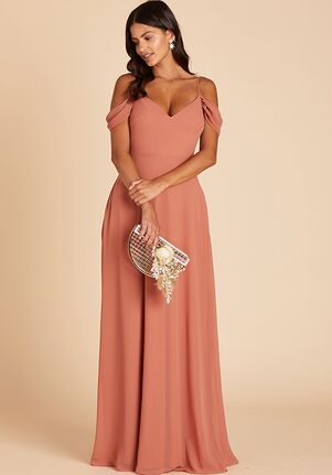 Birdy Grey Devin Convertible Dress in Terracotta V-Neck Bridesmaid Dress