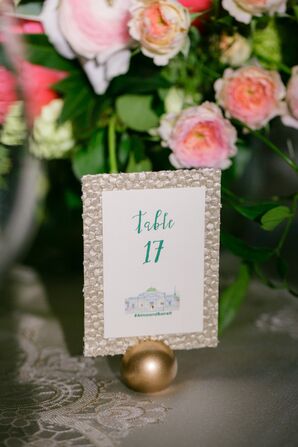 Old Stone Bank-Themed Table Numbers