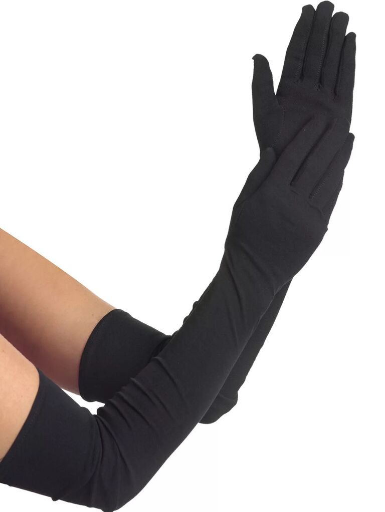 Long black gloves