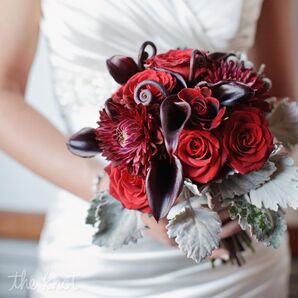 Bold Red Winter Bridal Bouquet