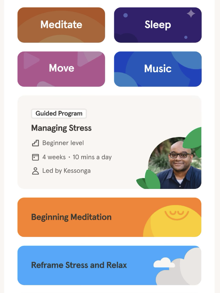 Headspace meditation app for wedding planning. 