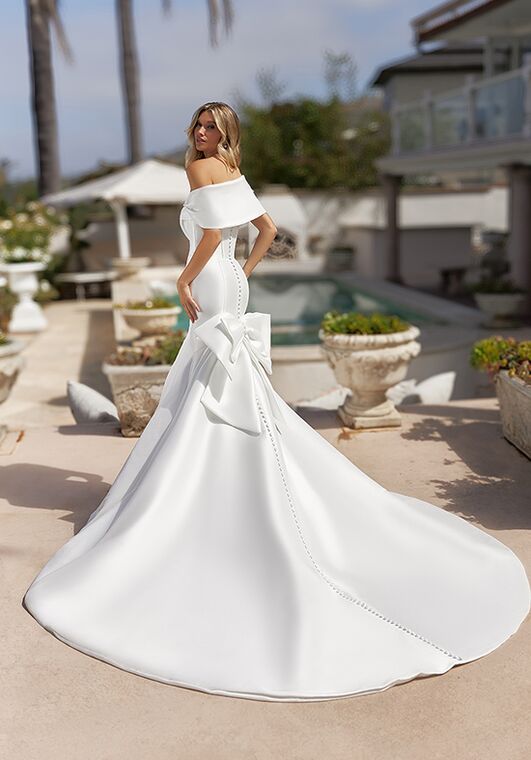 Val Stefani Amethyst Mermaid and Trumpet Wedding Dress - 2