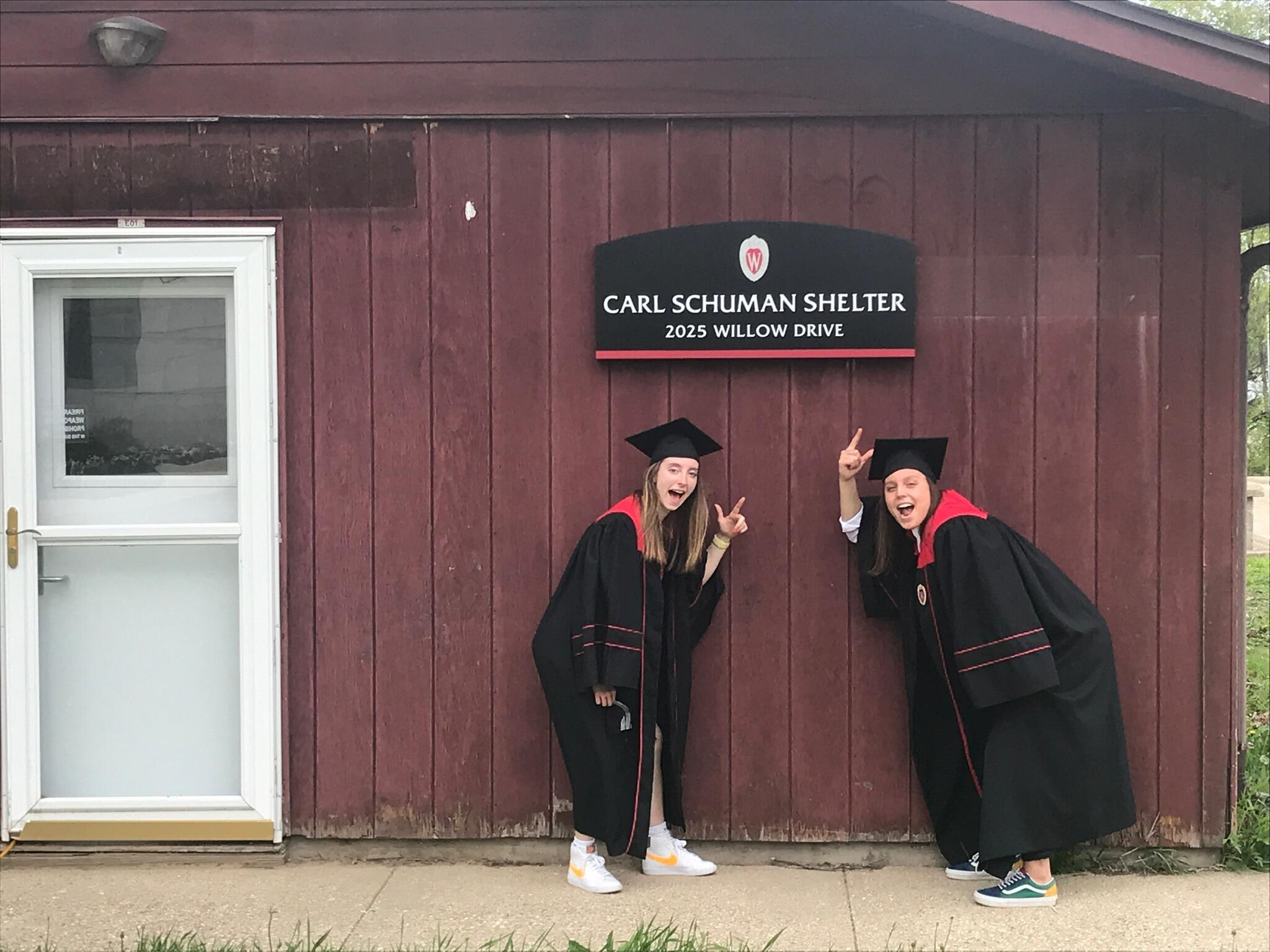 Graduation from UW Madison (This building is where they first met)