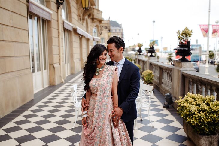 Couple Portraits at Multicultural Wedding in San Sebastian, Spain