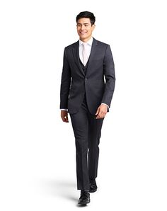 Stitch & Tie Asphalt Grey Performance Suit Gray Tuxedo