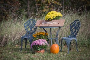 Vintage Furniture and Rustic 'Wedding' Sign