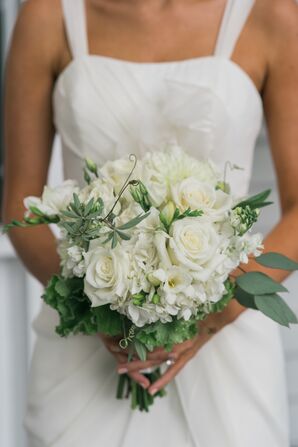 White Rose and Hydrangea Bouquet