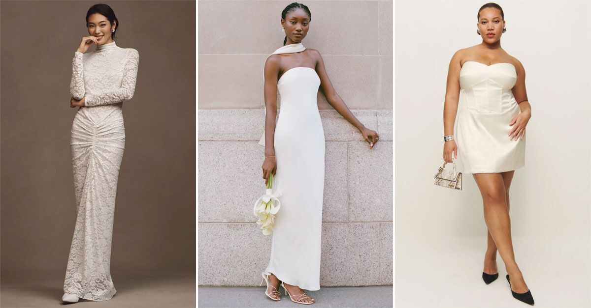 knee length dresses for ladies JEWEL Wedding Dress