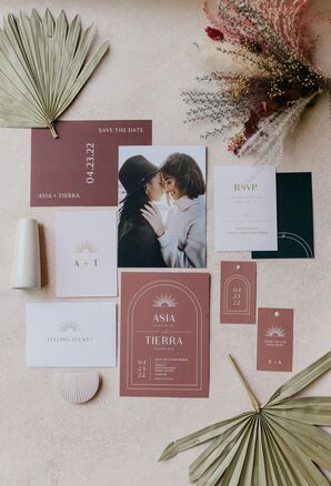 The Knot Invitations Suite for Influencer Asia Sullivan's Wedding