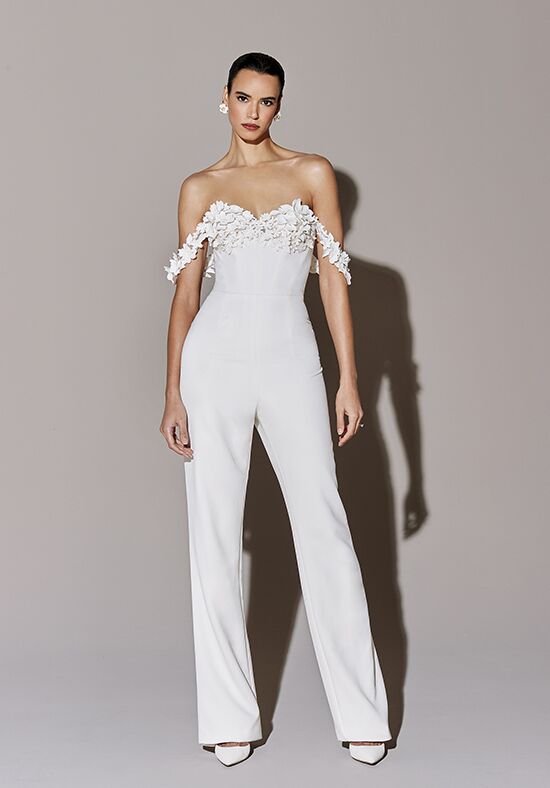 Justin Alexander Signature Union Jumpsuit Jumpsuit Wedding Dress - 1