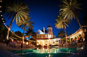 Southernmost House Nighttime Reception Lighting