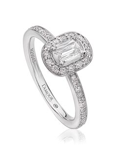 Christopher Designs Classic Emerald, Oval Cut Engagement Ring