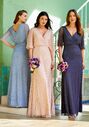 Adrianna Papell Platinum 40322 V-Neck Bridesmaid Dress - thumbnail - 3