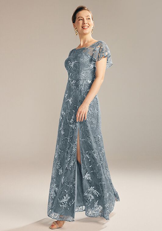 AW Bridal AW Arianna Dress Blue Mother Of The Bride Dress - 4