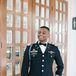 Groom in Military Uniform for Wedding at The Ivory Oak in Wimberley, Texas