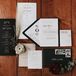 Modern, Elegant Black-and-White Invitations and Paper Goods