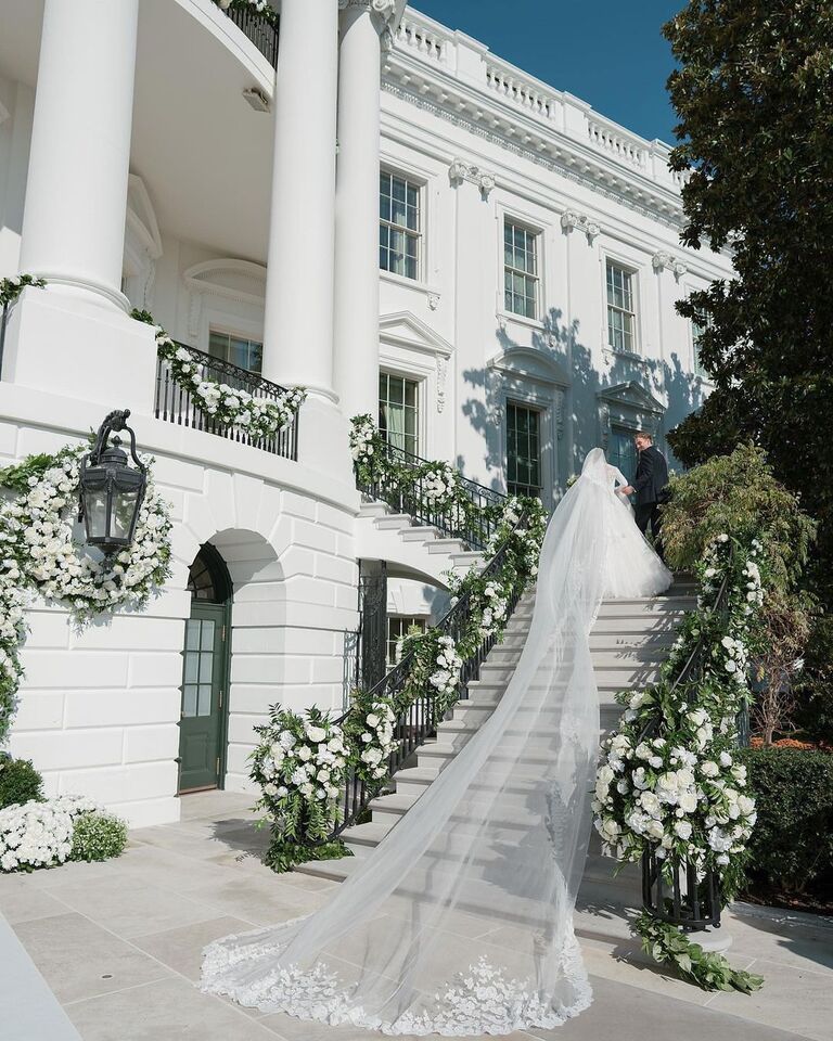 Naomi Biden's wedding dress and veil