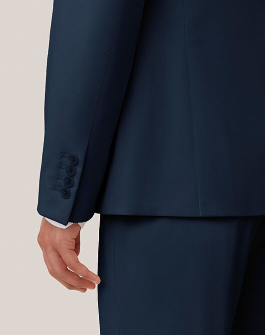 Birdy Grey Suits Taylor Suit Jacket in Navy Blue Tuxedo - 6
